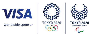 Visa and Tokyo Olympic Games 2020 logos